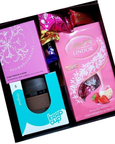 Keep Cup with Pink Wax Candle