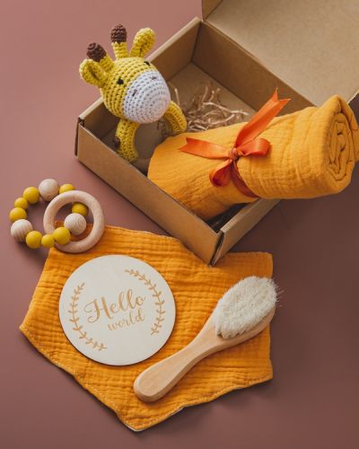 Newborn Gift Box Baby Shower Yellow