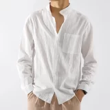 Men-s-Cotton-Linen-Long-Sleeve-Shirt-Solid-Color-Business-Classic-Basic-Casual-Shirts-And-Blouses