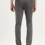 UCB Men Cotton Slim Fit Chinos Trousers Cropped Gray