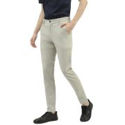 UCB Men Cotton Slim Fit Chinos Trousers Cropped Gray-2