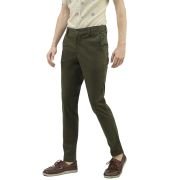 UCB Men Cotton Slim Fit Chinos Trousers Cropped Olive