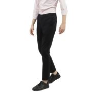 UCB Men Cotton Slim Fit Chinos Trousers Cropped Black