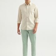 UCB Men Cotton Slim Fit Chinos Trousers Cropped