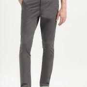 UCB Men Cotton Slim Fit Chinos Trousers Cropped Gray